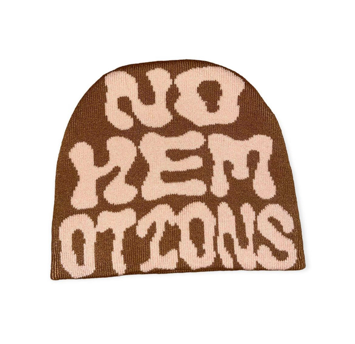 NoHem Script Beanie (Brownie)