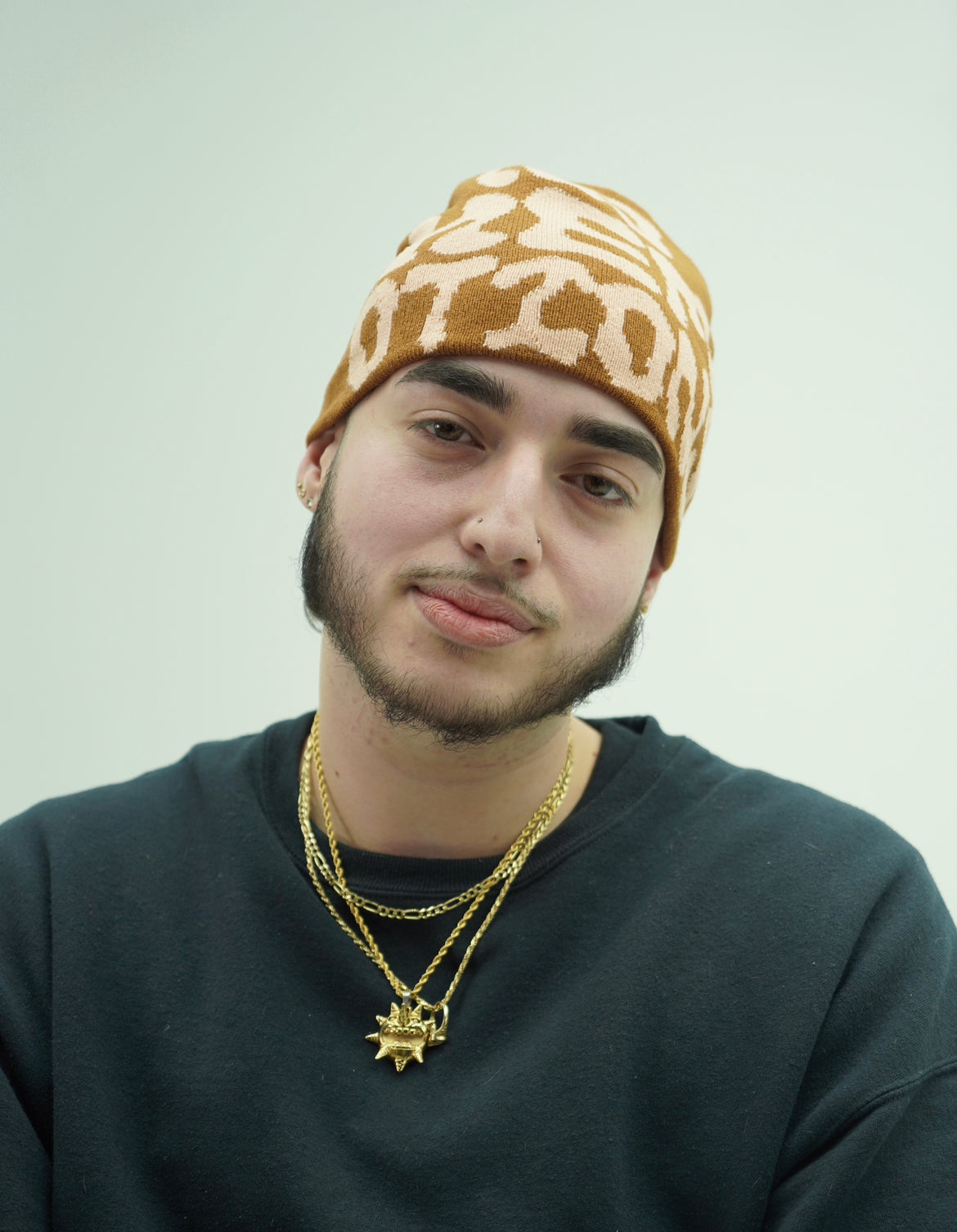 NoHem Script Beanie (Brownie)