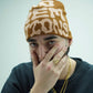 NoHem Script Beanie (Brownie)